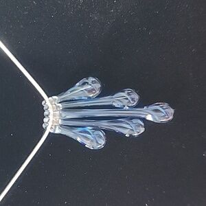 Elegant Blue Glass Pendant Necklace